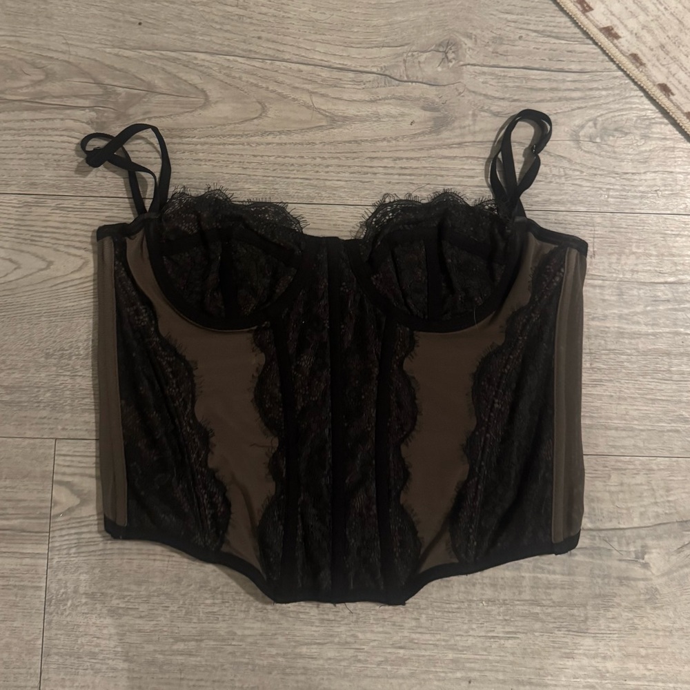 Urban Outfitters black lace corset